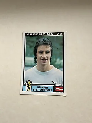 Panini World Cup Argentina 78 Sticker - GERHART BREITENBERGER. AUSTRIA. #194 • £7.99