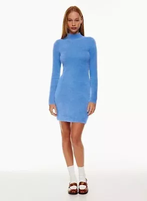 Aritzia Sunday Best Women Baby Blue Milan Sweater Dress Size XL Classic Chic • $45