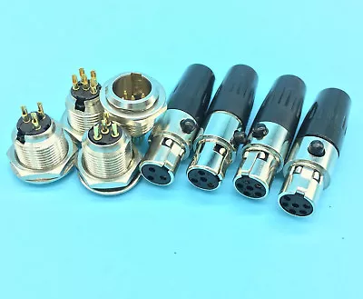 3pin 4pin 5pin 6pin Mini XLR Audio Microphone Connector Male/female Plug Adapter • $165