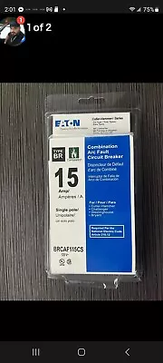 Eaton BRCAF115 15 Amp Single-Pole Combination Arc Fault Circuit Breaker • $33