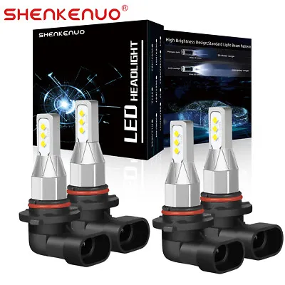 9005 9006 LED Headlights Kit Combo Bulbs 8000K High Low Beam Super White Bright • $18.99