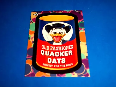 2023 Wacky Packages Flashback  QUACKER OATS  Basic Sticker Card #4 • $1.25