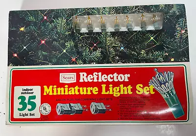 Vintage Christmas Sears Reflector Miniature 35 Amber  Light Set • $15.99