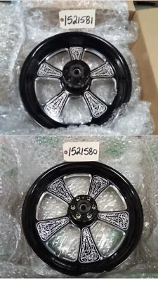 16x5 18x3 NOS OEM Ness Engraved Victory Vision Cross Country Wheel Set • $2100