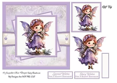 Fairy Sheets 02 Decoupage 1 X A4 Sheet Not Die-Cut • £2.70