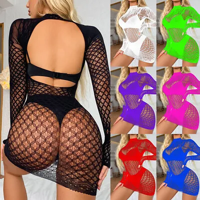 Womens Sexy Lingerie Fishnet Full Body Stockings Babydoll Bodysuit Nightwear • $5.25
