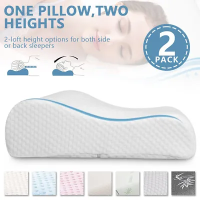 2 Pack Memory Foam Pillow Sleeping Contour Pillows Neck Support Orthopedic  • $22.90