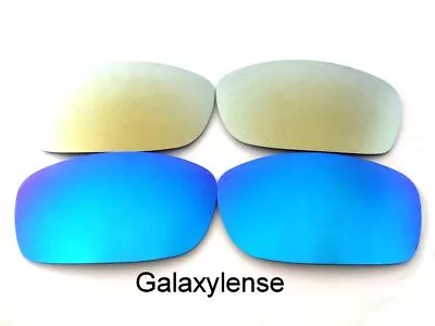 Galaxy Replacement Lenses For Oakley Fives Squared Sunglasses Ice Blue&Gold • $10.77