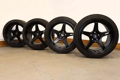 08-15 Mitsubishi Evo X ESR 18x9.5 ET22 Wheels W/ Tires Set Of 4 (Curb Rash) • $748