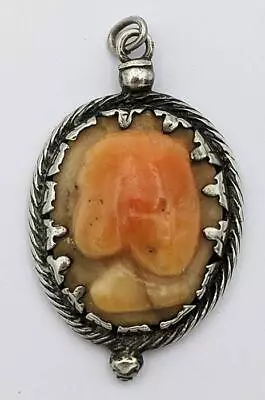 Medieval Carnelian & Silver Cameo Pendant 15th Century? • £950