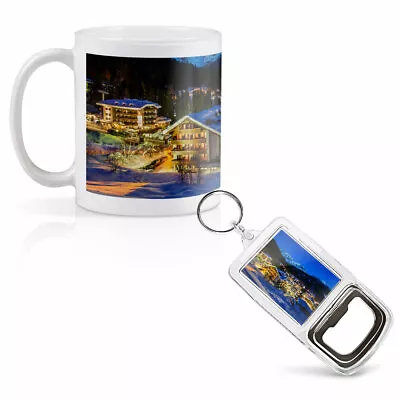 Mug & Bottle Opener-Keyring-set - Ski Resort Madonna Di Campiglio Skiing   #2420 • £9.99