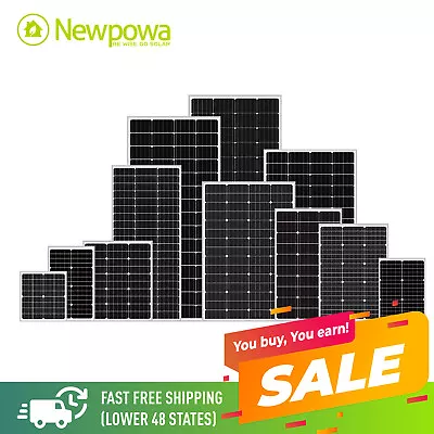 Newpowa 100W 200W 180W 50W Solar Panels Kits Slight Frame Damage 5W-240W 12/24V • $48.97