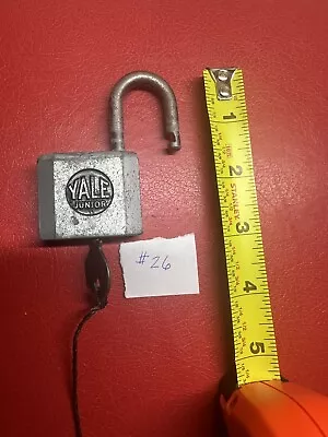 Vintage Yale Junior Padlock By Yale & Towne With Original Key Antique Works #26 • $19.99