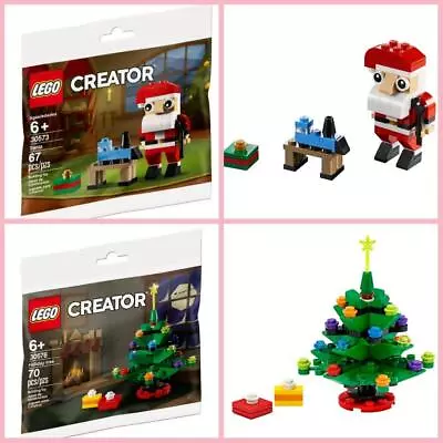 LEGO CREATOR - SANTA & CHRISTMAS TREE COMBO 30573 & 30576 - PolyBags SEALED RARE • $28.99