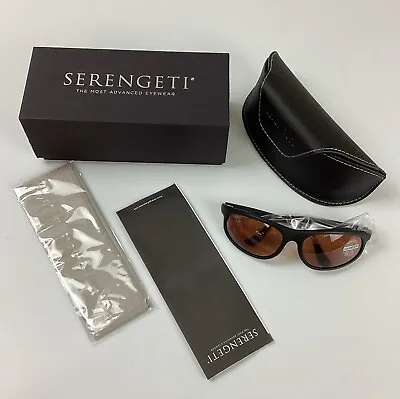 Serengeti Summit Unisex Driver Sunglasses Wrap Around Photochromic Black Rose • $119