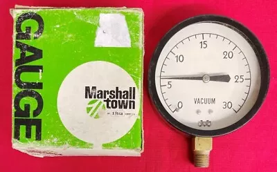 $20 • Buy Marshalltwon Vaccum Gauge, G10142, 0-30 Psi, 1/4  Connection, 3-3/4  Daimeter