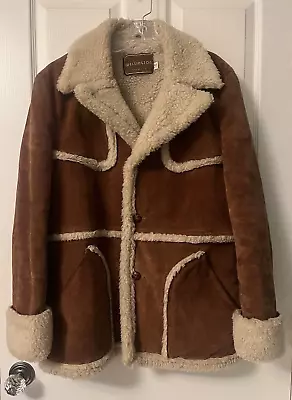 Vintage Suede Jacket Mens 42 Sherpa Lined Western Coat Yellowstone Rancher • $52.99