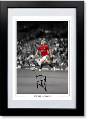 Rasmus Hojlund Man United Utd Signed Poster Print Photo Autograph Shirt HØjlund • £7.99