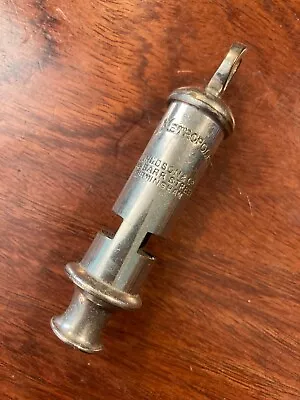 £28 • Buy Antique / Vintage 1909-1940 The Metropolitan Whistle J Hudson & Co. 244 Barr St 