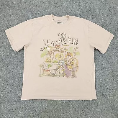 Disney Shirt Men Medium Pink The Muppets Band Graphic Tee Crew Neck Short Sleeve • $11.89