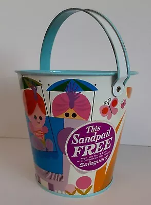 VTG Ohio Art Pressed Metal Tin Litho Toy Sand Pail Bucket Safeguard Advertising • $25