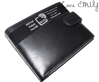 Sheep Nappa Leather RFID Proof Notecase With Coin Pocket And Tab Fastening 1185 • £6.50