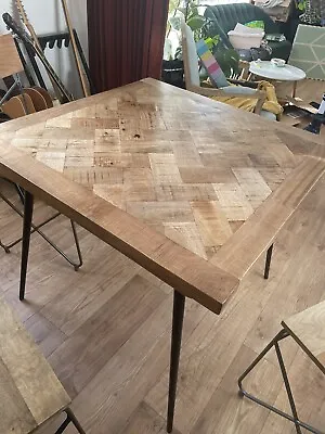 £300 • Buy Swoon Editions Parquet 4 Seater Dining Table Mango Wood Excellent Condition