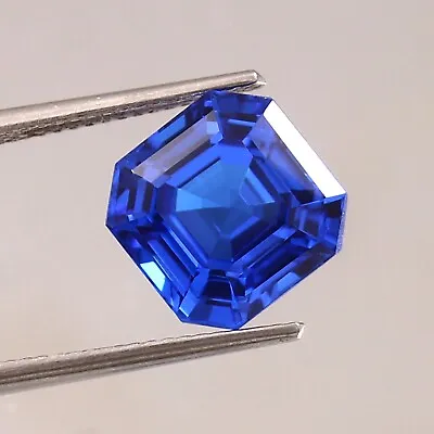 AAA Natural Flawless Ceylon Blue Spinel Loose Asscher Gemstone Cut 10x10 MM • $48