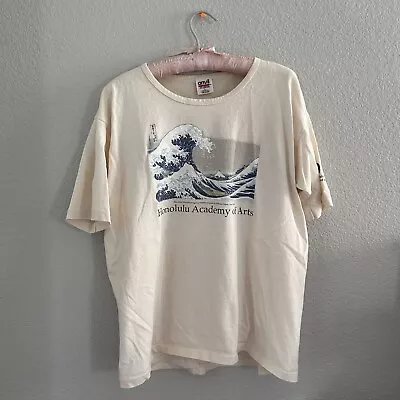 Vintage Anvil T Shirt Honolulu Academy Of Arts Men’s Size Large Single Stitch • $10