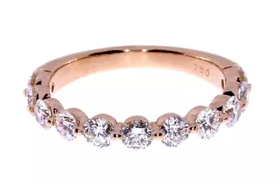 1.30ct Round Diamond Band Ring In 18k Rose Gold • $1958