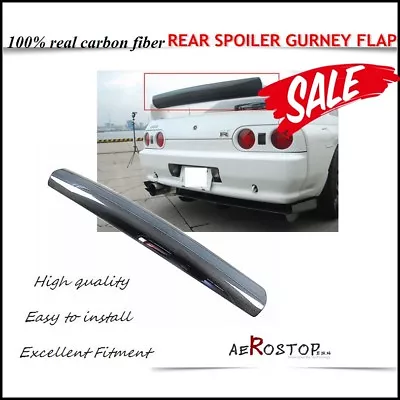 Carbon Fiber Fujimura Style Rear Spoiler Gurney Flap For Skyline Bnr32 R32 Gtr • $136.40