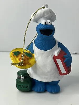 Sesame Street 2005 Christmas Ornament - Cookie Monster W Cookies & Milk - 4  • $5.99