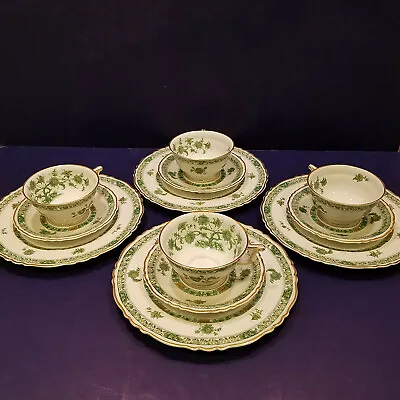 12 Pc Service For 4 Haviland Limoges China Tree Of Life Dinner Plates Cup/Saucer • £415.69