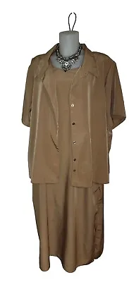 Vintage Roaman's Women's Plus Size Brown Dress Size 30W • $70
