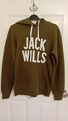 Jack Wills Khaki Green Hoodie Size 10 • £2