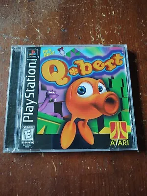 Q-bert (Sony PlayStation 1 1999) PS1 Black Label Complete Video Game  • $7.49