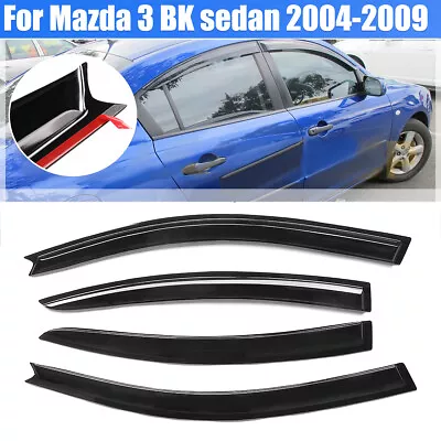 Premium Weather Shields For Mazda 3 BK Sedan 04-09 Weathershields Window Visors • $41.99