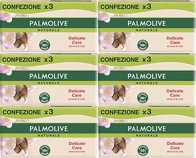 Palmolive Delicate Care Soap With Almond Milk 3X90G X 6 • £11.75