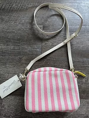 Target Universal Thread Whimsical Pink Canvas Stripe Crossbody Purse New • $9.50