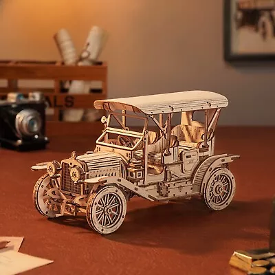 ROKR 3D Wooden Puzzle DIY Model Vintage Car MC801 Teens Toy Xmas Gift • $22.99