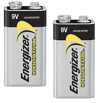 2 X Energizer 9v Pp3 Industrial Alkaline Smoke Alarm Batteries Lr22 Mn1604 • £3.95