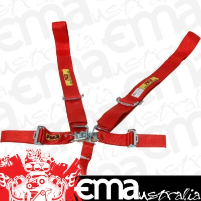 $169.74 • Buy RCI RCI9210B 5 Point 3  Latch Type Racing Harness Red Pull Down Type