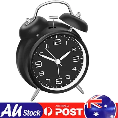 4Inch Twin Bell Alarm Clock Battery Operated Loud Mechanical Wind-Up Alarm Clock • $16.89