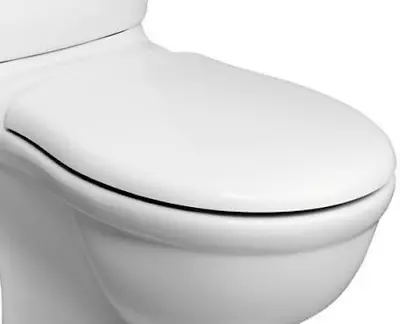 Replacement White Toilet Seat Fits Ideal Standard Alto  Hinges Included E759001 • £34.95