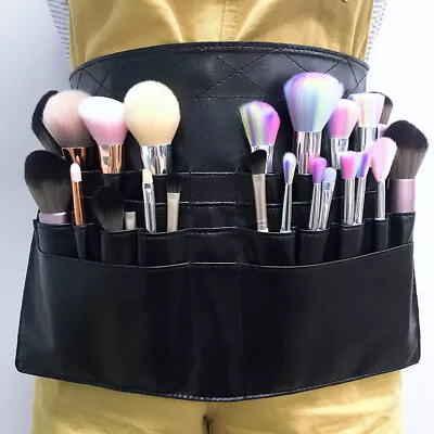 Professional Makeup Brush Belt Apron Organiser Adjustable Make Up Tool Holder • £13.18