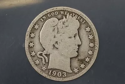1903-o 25c Barber Silver Quarter Dollar Early Us Type Coin Q102 • $6.99