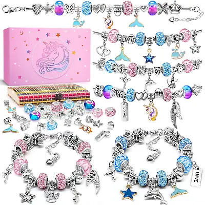 BIIB Unicorn Gifts For Girls Charm Jewellery Making Kit For Girls Arts And For • £18.33