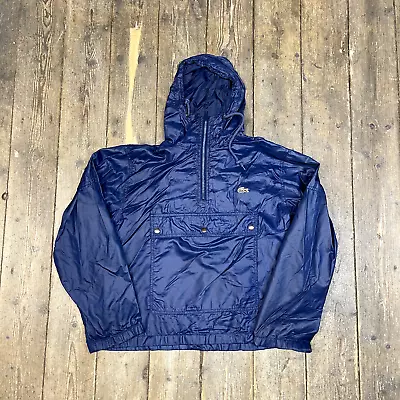 IZOD Lacoste Track Jacket 90s Half Zip Vintage Windbreaker Blue Mens Small • £50