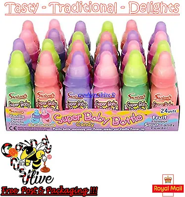 Swizzels Super Baby Bottles Kids Party Bag Filler Sour Fruit Flavour - 24 Pack • £19.77