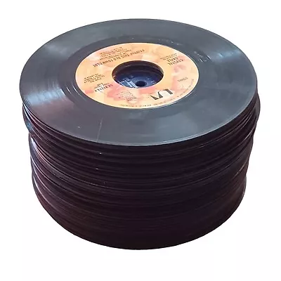 Bulk Lot Of 50 Vinyl 7  Inch Records 45rpm Craft Crafting Upcycle Etsy Mixed • $14.95